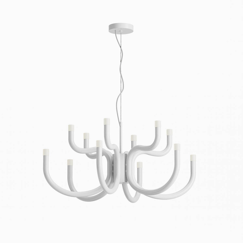 Redo Luxusní LED závěsné svítidlo LUXOR, ø75cm Barva: Bílá