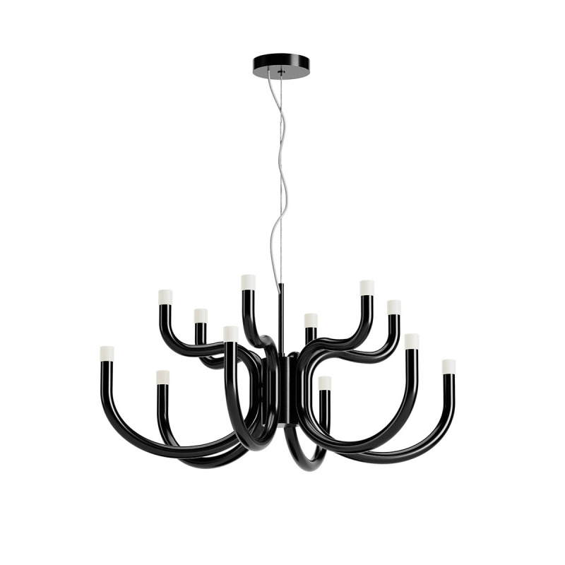 Redo Luxusní LED závěsné svítidlo LUXOR, ø75cm Barva: Černá