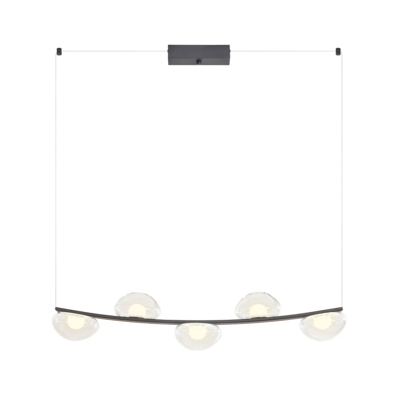 Redo Designové LED závěsné svítidlo lineární SINCLAIR, d.87cm Barva: Černá