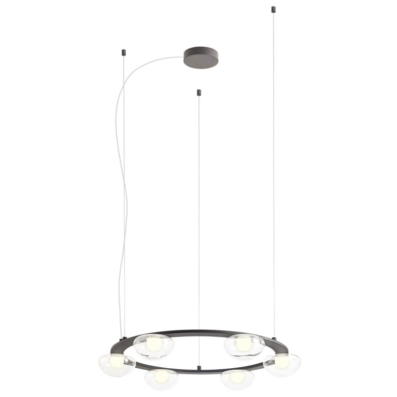 Redo Designové LED závěsné svítidlo SINCLAIR, ø74cm Barva: Černá