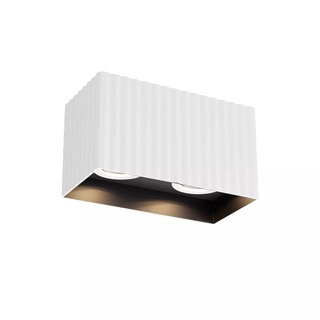 Redo Stropní hranaté svítidlo Delphi, v. 16,1 cm, 2x7W Barva: Bílá