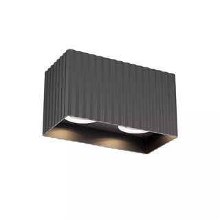 Redo Stropní hranaté svítidlo Delphi, v. 16,1 cm, 2x7W Barva: Černá