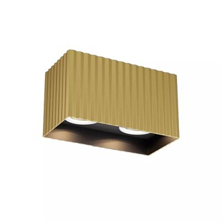 Redo Stropní hranaté svítidlo Delphi, v. 16,1 cm, 2x7W Barva: Zlatá