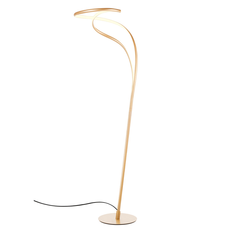 Redo Stojací LED lampa TEMPEST, 30W, v. 160 cm Barva: Zlatá
