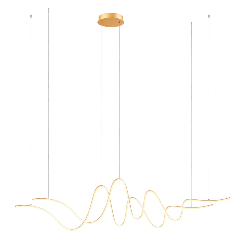 Redo Závěsné LED svítidlo IMPULS š: 1710mm, 68W Barva: Zlatá