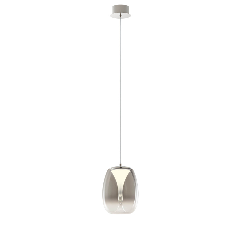 Redo Závěsné LED svítidlo DROP  ø 200mm, 8W Barva: Kouřové sklo
