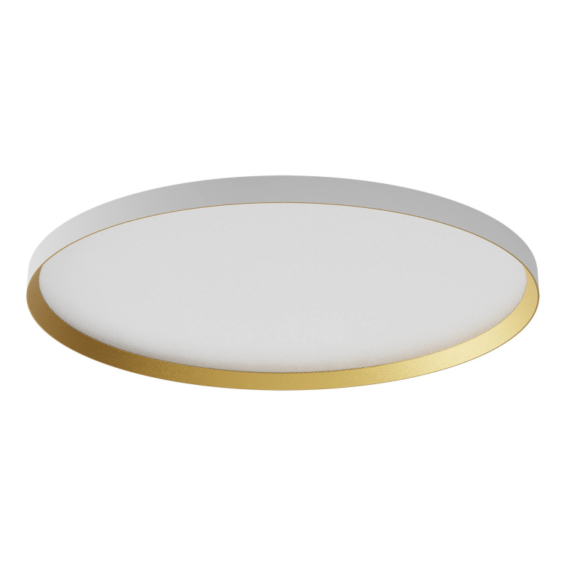 Redo Stropní LED svítidlo DAMA ø 800mm, 60W Barva: Bílá-zlatá, Stmívání, řízení: bez stmívání