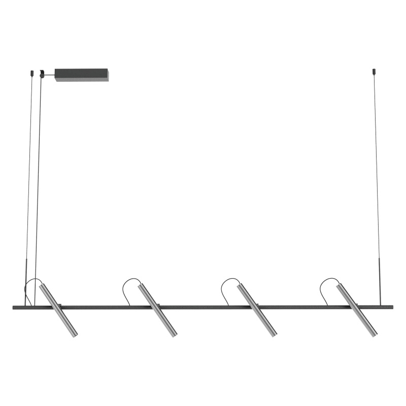 Redo Závěsné LED svítidlo PRAXI š: 1500mm, 28,5W Barva: Černá-nikl, Teplota světla: 3000K
