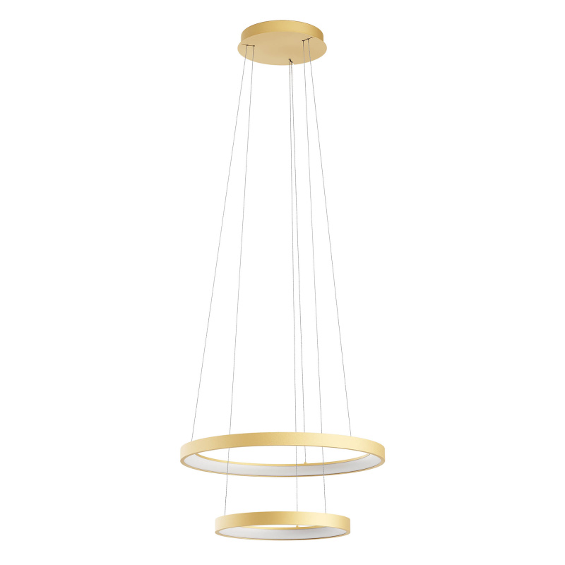 Redo Závěsné LED svítidlo Iconic, ø38cm+ø58cm, 2 kruhy Barva: Zlatá