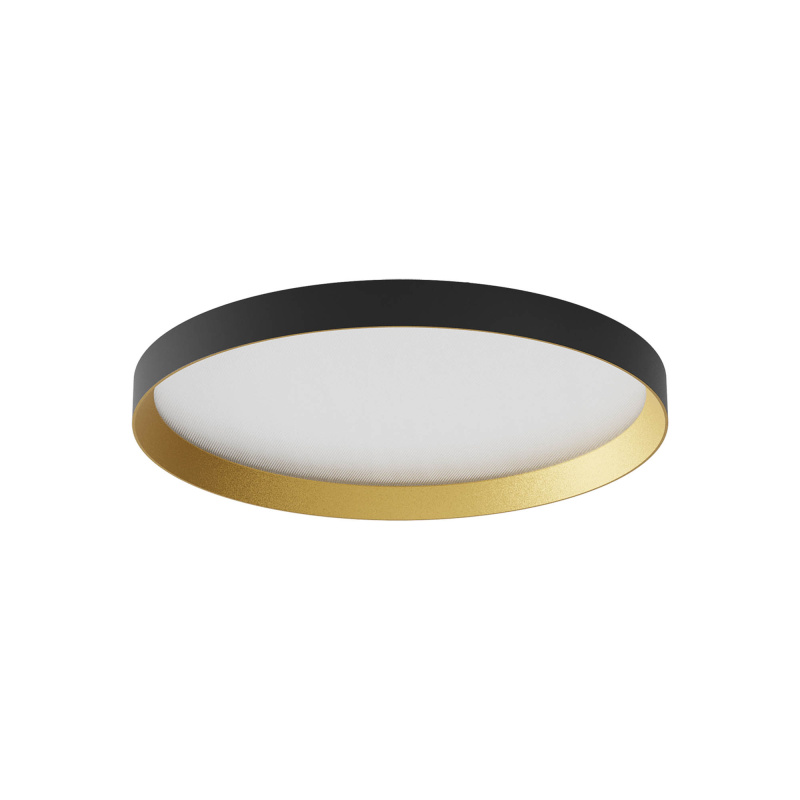 Redo Stropní LED svítidlo DAMA ø 450mm, 40W Barva: Černá-zlatá, Stmívání, řízení: DALI