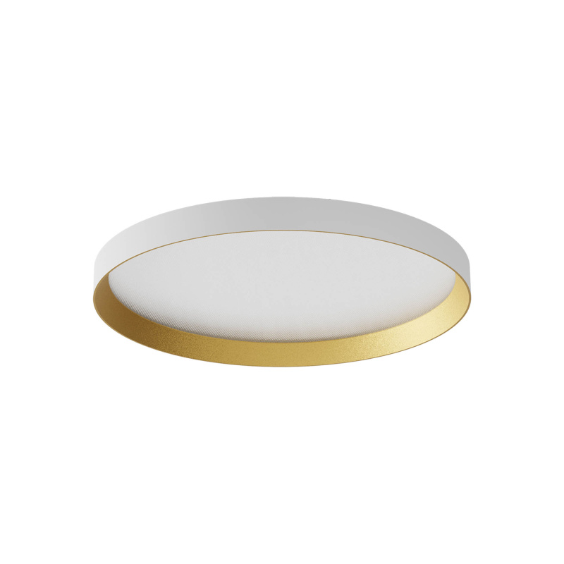 Redo Stropní LED svítidlo DAMA ø 450mm, 40W Barva: Bílá-zlatá, Stmívání, řízení: DALI