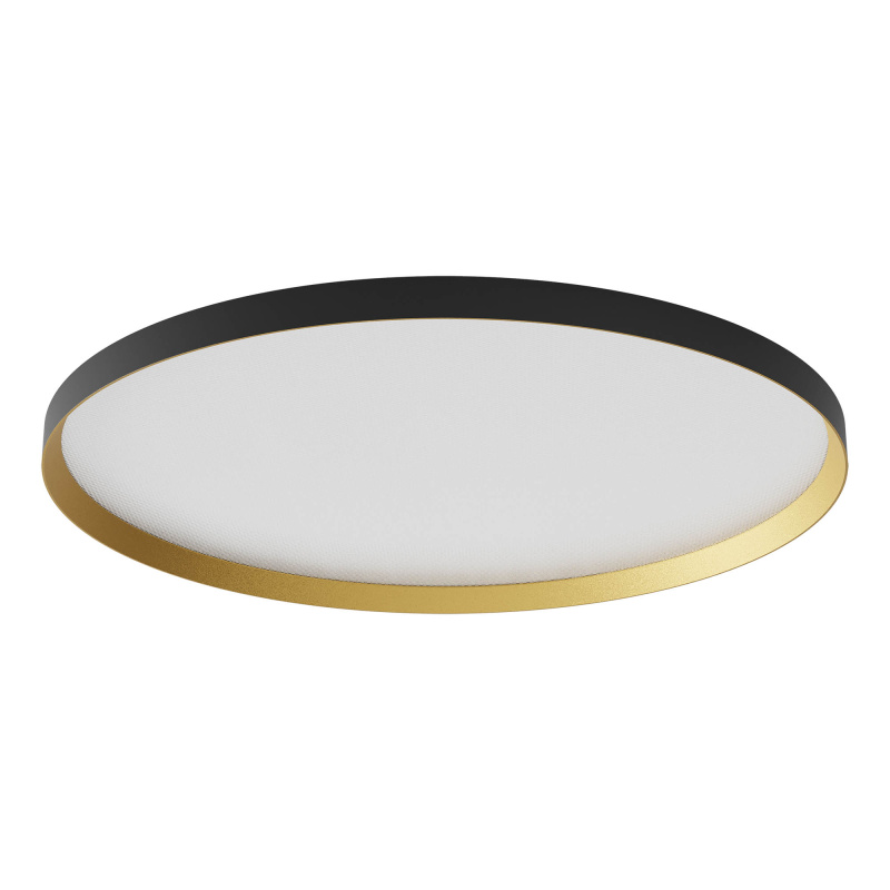 Redo Stropní LED svítidlo DAMA ø 800mm, 60W Barva: Černá-zlatá, Stmívání, řízení: DALI