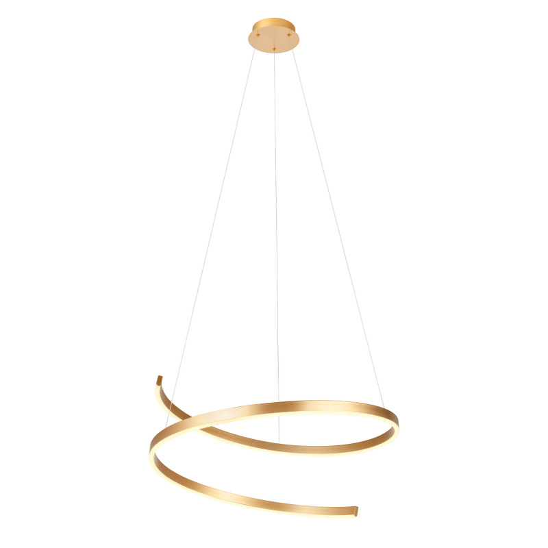 Redo Závěsné LED svítidlo SCROLL ø 750mm, 46W Barva: Bronzová