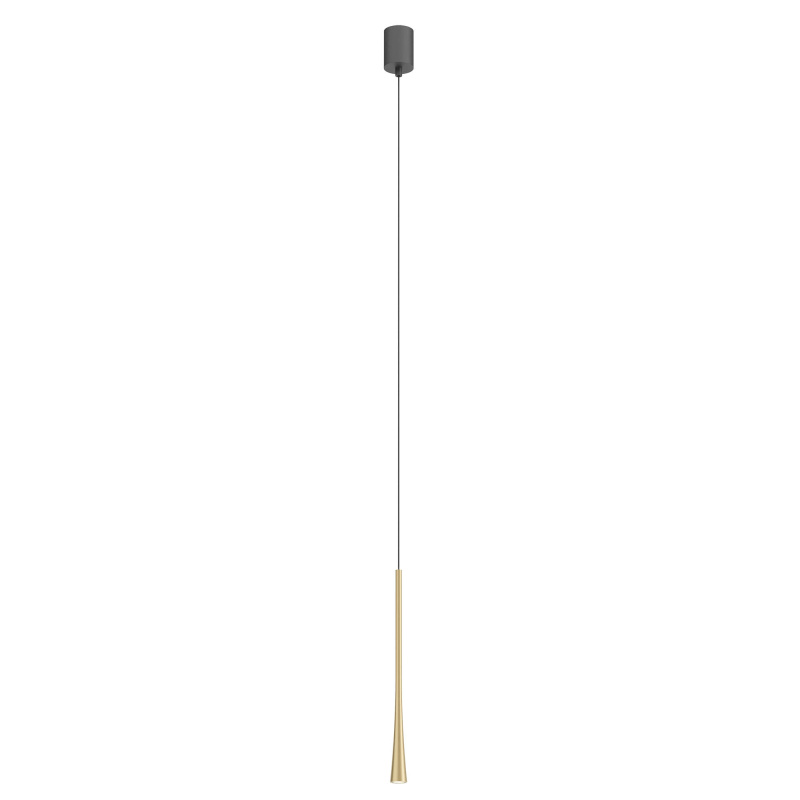 Redo Závěsné LED svítidlo ITO ø 3,2 cm / V: 40cm Barva: Matná zlatá, Teplota světla: 3000K