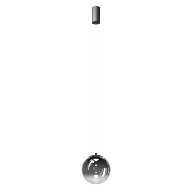 Redo Závěsné LED svítidlo IRIDES, 7W, Ø 200 mm Barva: Kouřová, Teplota světla: 2700K
