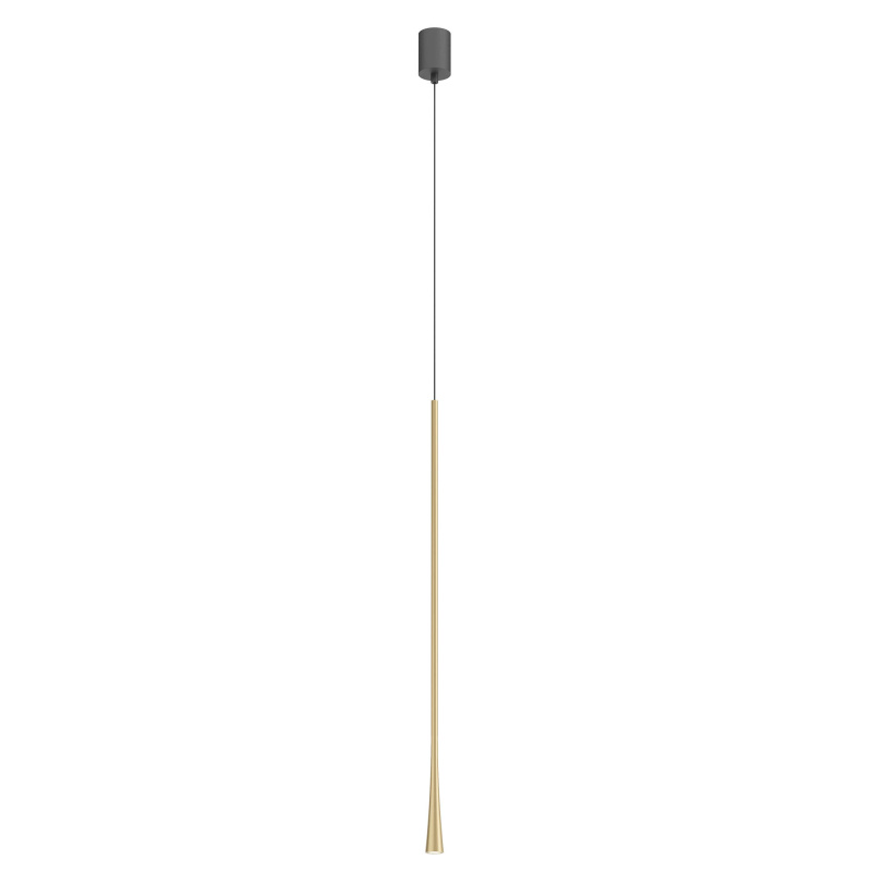 Redo Závěsné LED svítidlo ITO ø 3,2 cm / V: 80cm Barva: Matná zlatá, Teplota světla: 3000K