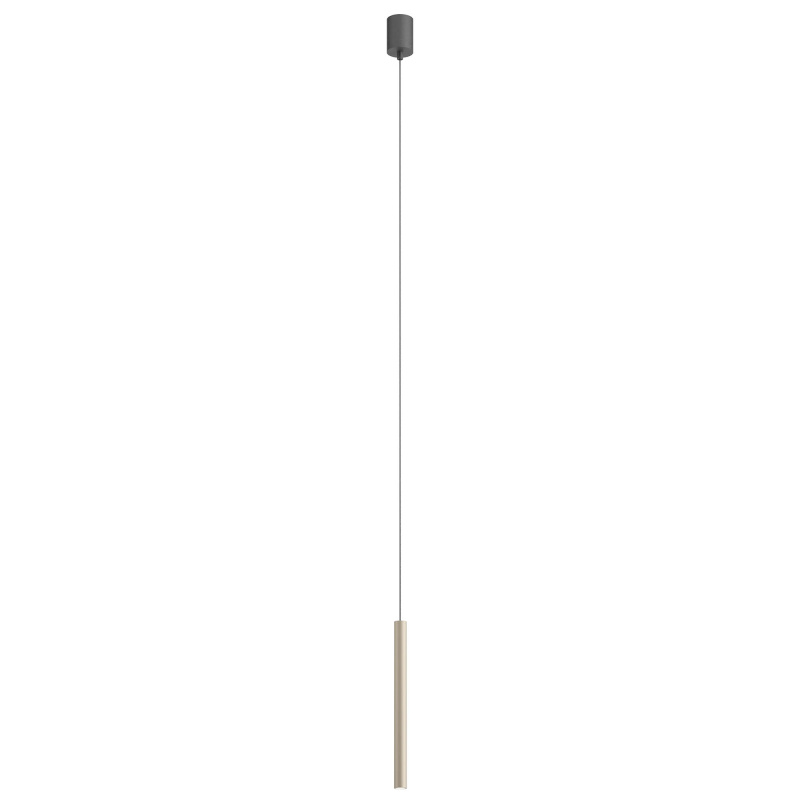Redo Závěsné LED svítidlo KANJI ø 2,5 cm, v. 35 cm Barva: Stříbrná káva, Teplota světla: 2700K