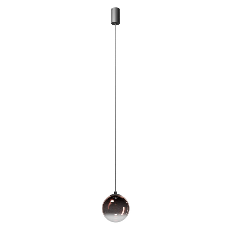 Redo Závěsné LED svítidlo IRIDES, 5W, Ø 150 mm Barva: Kávová, Teplota světla: 2700K