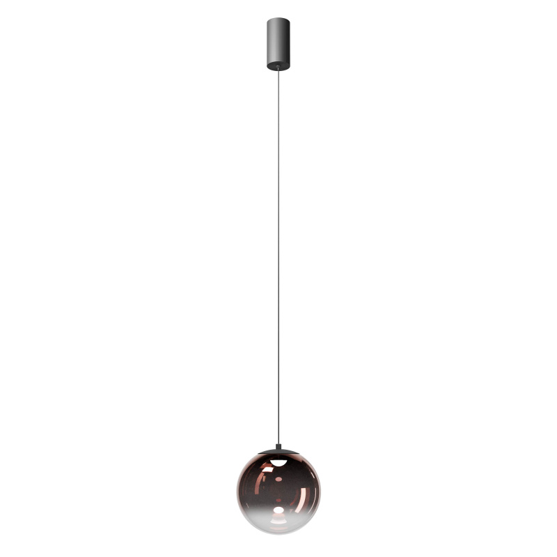 Redo Závěsné LED svítidlo IRIDES, 7W, Ø 200 mm Barva: Kávová, Teplota světla: 2700K