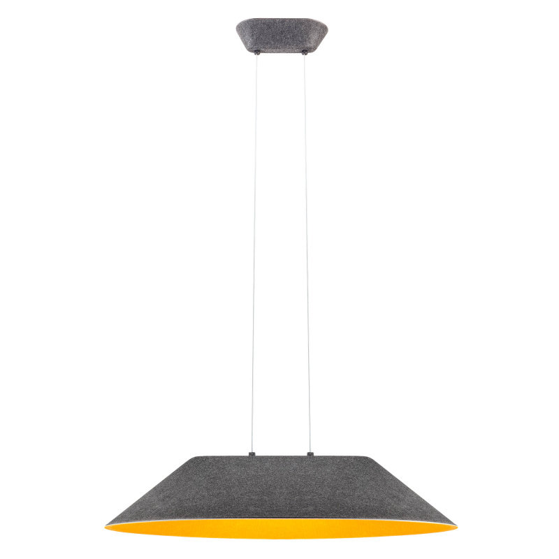 Redo Závěsné akustické LED svítidlo AKIRA ø 750mm, 12W Barva: Antracit-oranžová, Teplota světla: 2700K