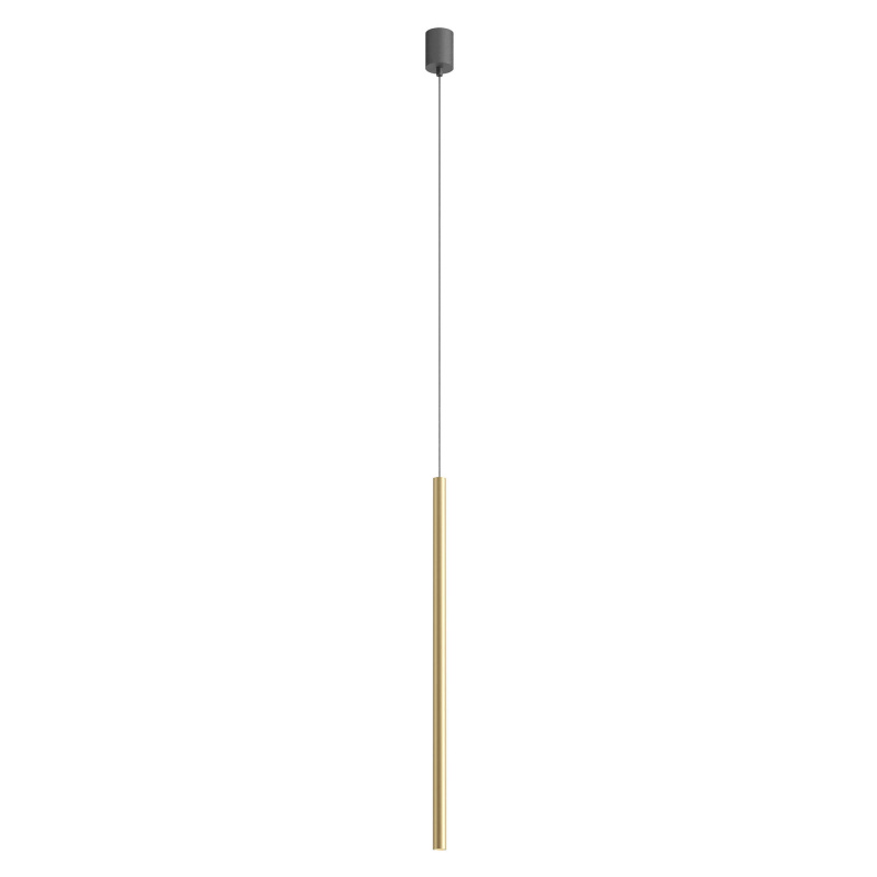 Redo Závěsné LED svítidlo KANJI ø 2,5 cm, v. 75 cm Barva: Matná zlatá, Teplota světla: 2700K
