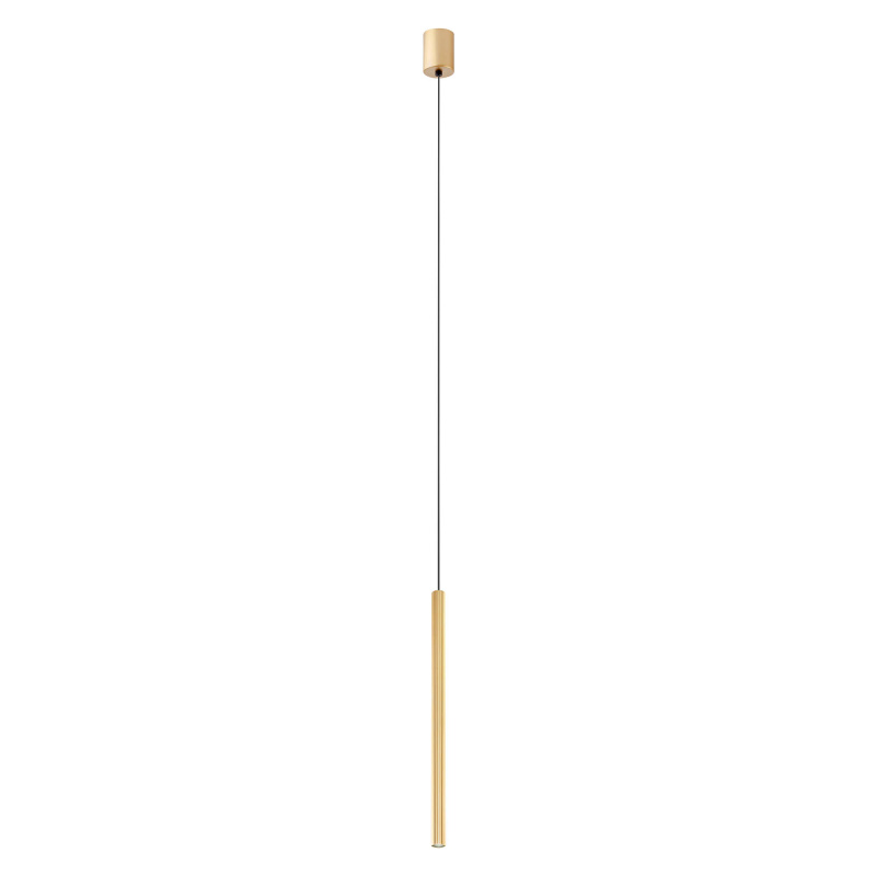 Redo Závěsné LED svítidlo NIKOS v: 500mm, 1x8W Barva: Zlatá-černá, Teplota světla: 2700K
