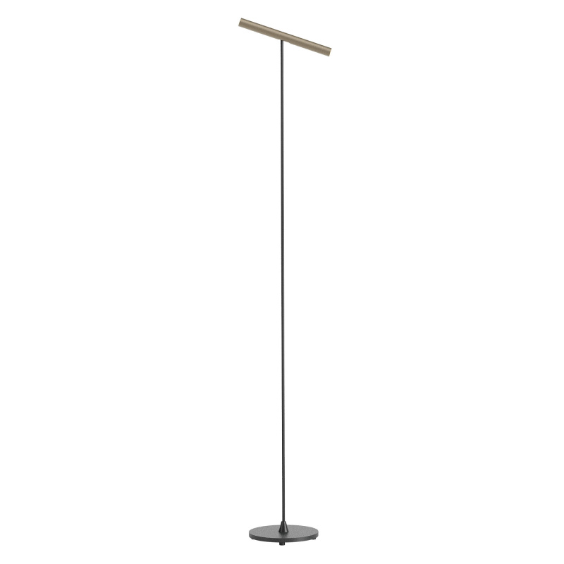 Redo Stojací LED lampa PRAXI v: 145cm, 8,3W Barva: Černá-hnědá, Teplota světla: 2700K