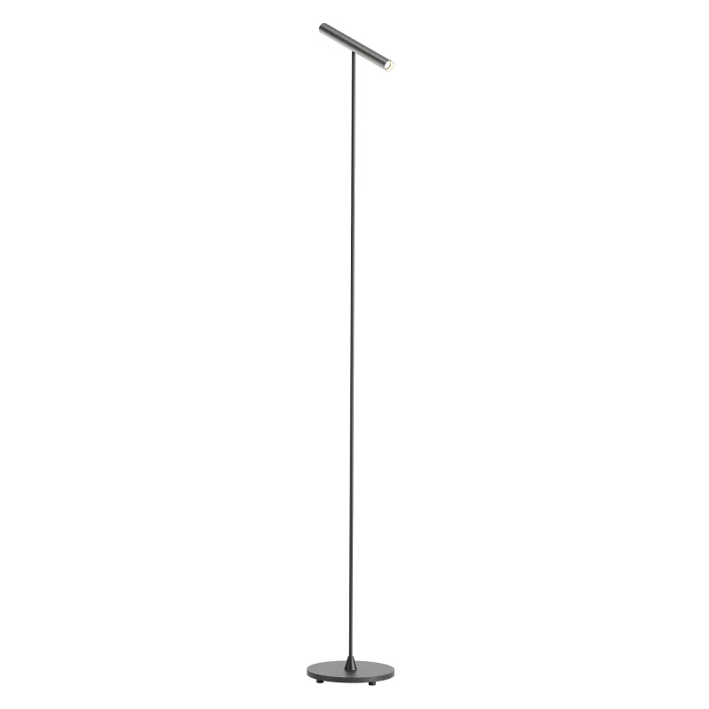 Redo Stojací LED lampa PRAXI v: 145cm, 8,3W Barva: Černá-nikl, Teplota světla: 2700K
