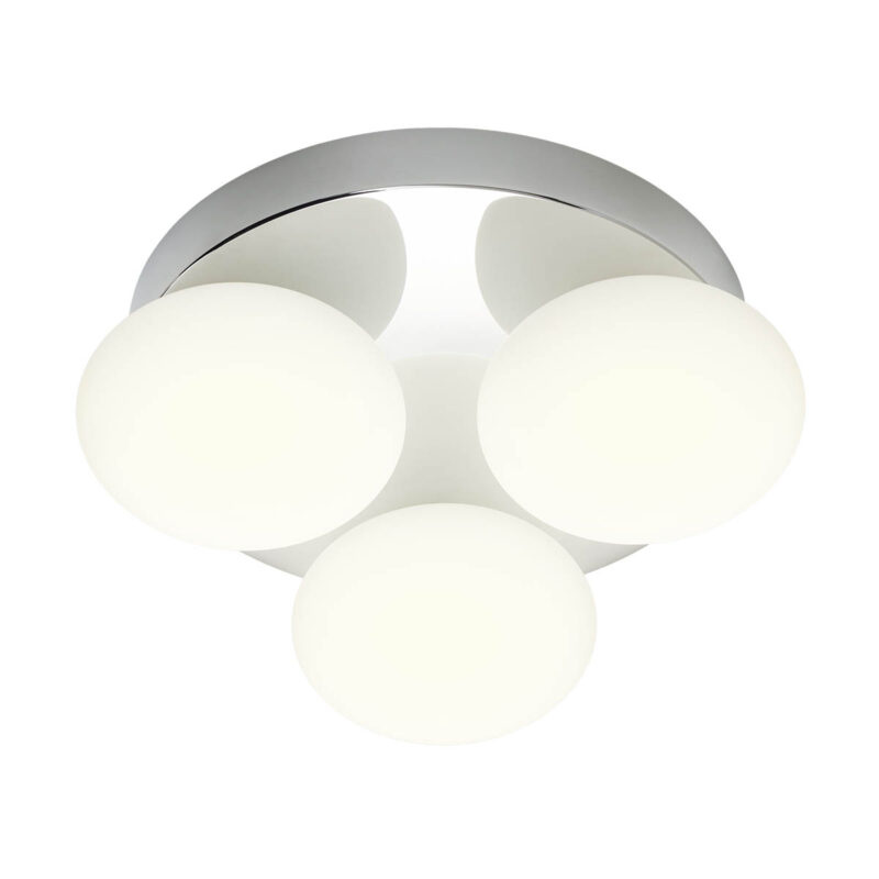 Redo Nástěnné/stropní LED svítidlo OVUM, 15W, ø 24 cm, CCT 3000-4000K, IP44 Barva světla: Chrom
