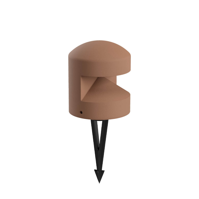 Redo Venkovní LED sloupek CLIFF 8W, ø 180 mm, IP65, 180°, 230V Barva: terracotta, Barva světla: 3000K