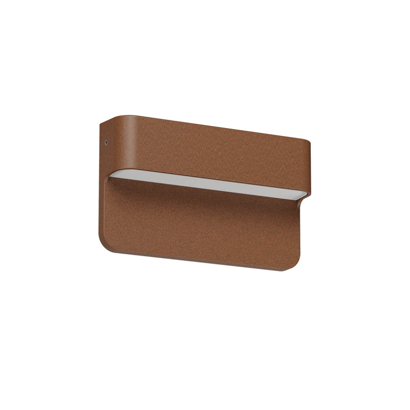 Redo Venkovní nástěnné LED svítidlo KANT 3W, š. 12 cm, IP65, CCT 2700-3000K, 24V Barva: Rezavá hnědá