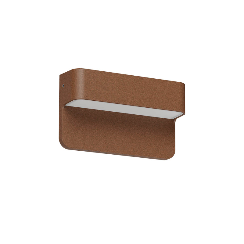 Redo Venkovní nástěnné LED svítidlo KANT 3W, š. 12 cm, IP65, CCT 2700-3000K, 230V Barva: Rezavá hnědá