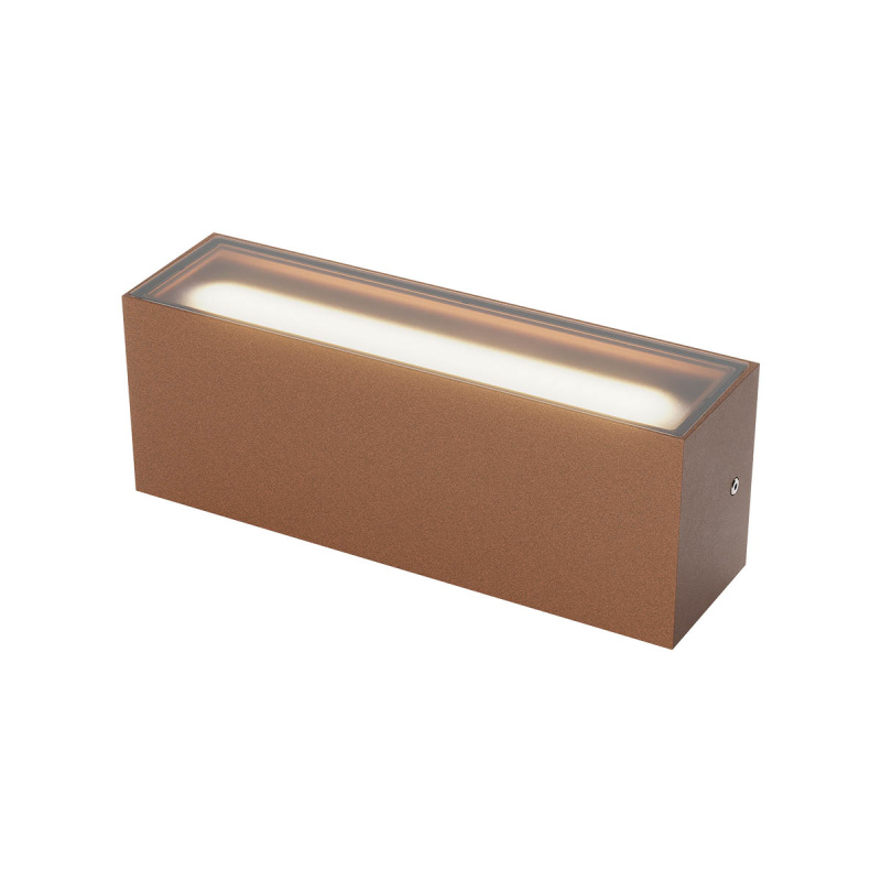 Redo Venkovní LED nástěnné svítidlo Limas, š.30cm, 40W, svícení up/down, IP65 Barva: Rezavá, Stmívání, řízení: DALI