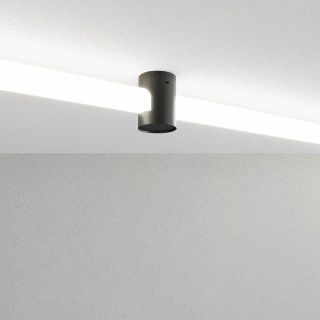 Arelux Průchodka pro stropní montáž LED trubic XLOOP 25 Barva: Černá