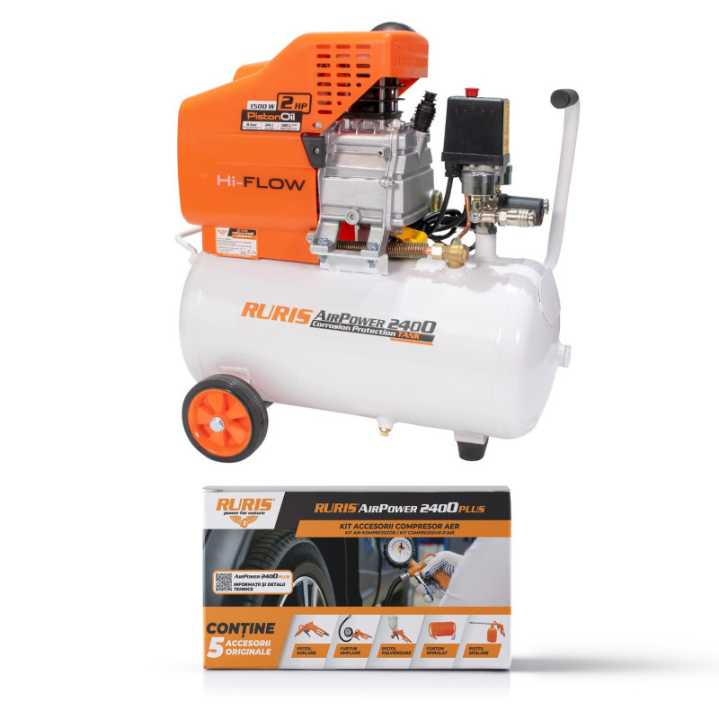 RURIS AirPower 2400 plus - olejový kompresor, 24 l