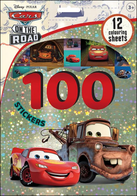 100 samolepek s omalovánkovými listy - Auta