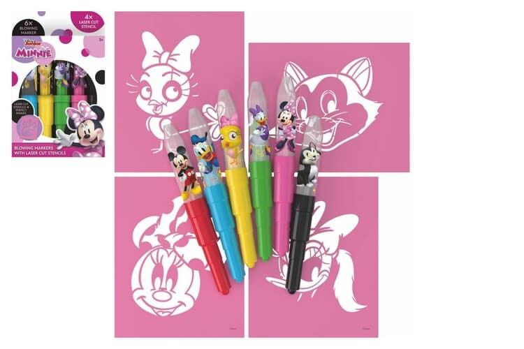 JIRI MODELS Fixy foukací 6ks Disney Minnie Mouse set se 4 šablonami