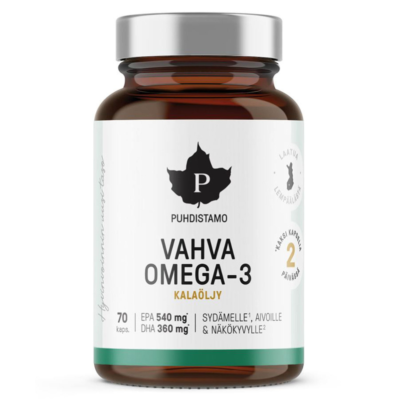 Puhdistamo Strong Omega 3 (540mg EPA, 360mg DHA) 70 kapslí