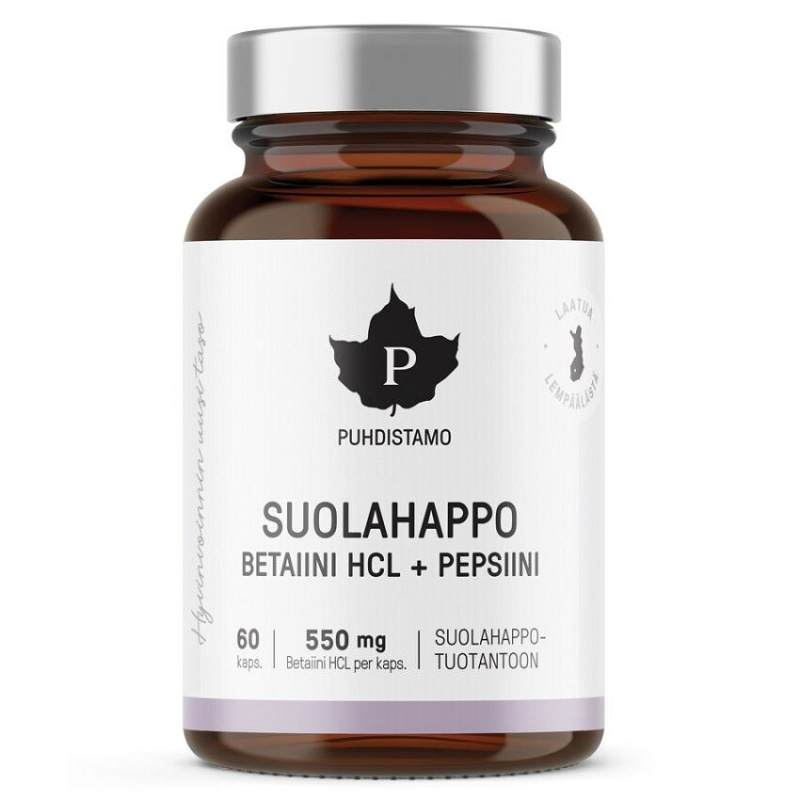Puhdistamo Betain HCL 60 kapslí
