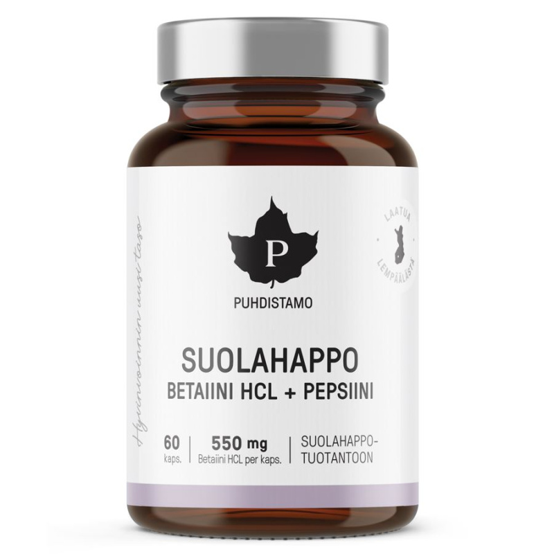 Puhdistamo Betain HCL 60 kapslí