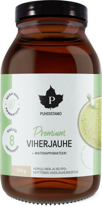 Puhdistamo Premium Green Powder 120g (Prémiová směs zelených superpotravin)