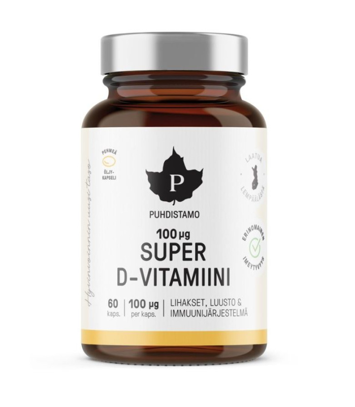 Puhdistamo Super Vitamin D 4000iu 60 kapslí