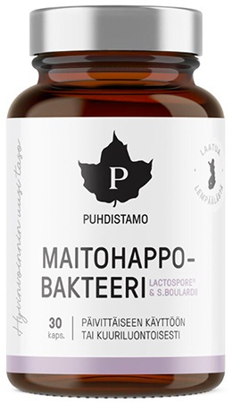 Puhdistamo Lactic Acid Bacteria Boulardii Probiotika LactoSpore® a Lynside®, 30 ks