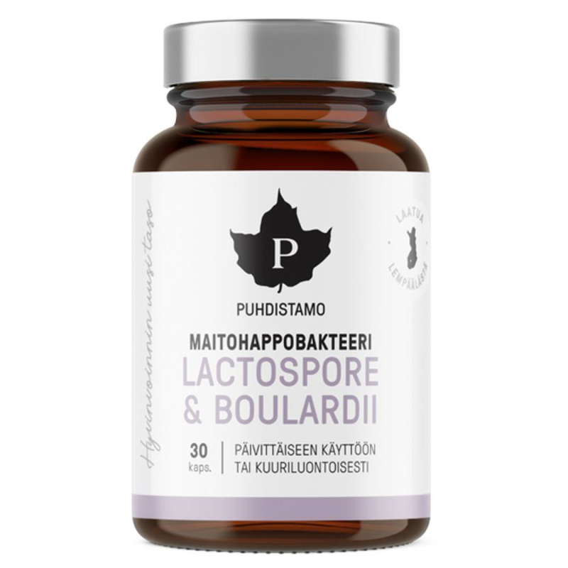 Puhdistamo Lactic Acid Bacteria Boulardii Probiotika LactoSpore® a Lynside®, 30 ks