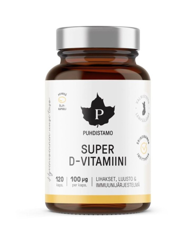 Puhdistamo Super Vitamin D 4000iu 120 kapslí