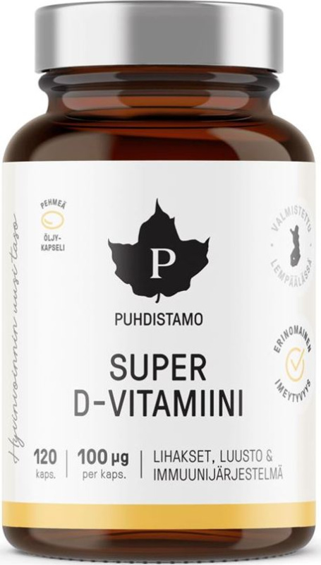 Puhdistamo Super Vitamin D 4000iu 120 kapslí