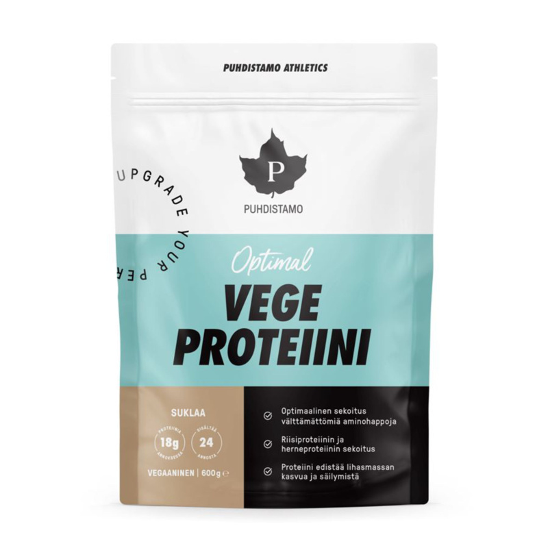 Puhdistamo Optimal Vegan Protein 600 g - Čokoláda
