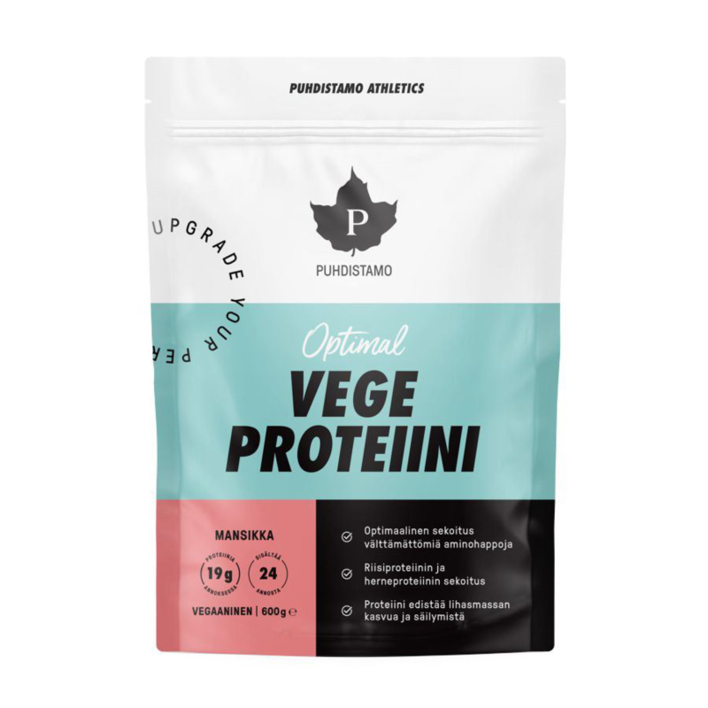 Puhdistamo Optimal Vegan Protein 600 g - Jahoda