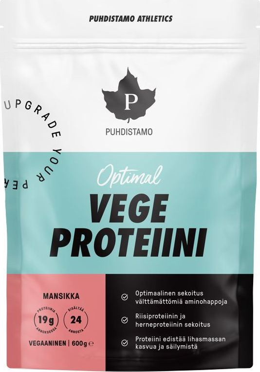 Puhdistamo Optimal Vegan Protein 600 g - Jahoda