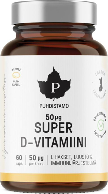 Puhdistamo Super Vitamin D 2000IU, 60 ks